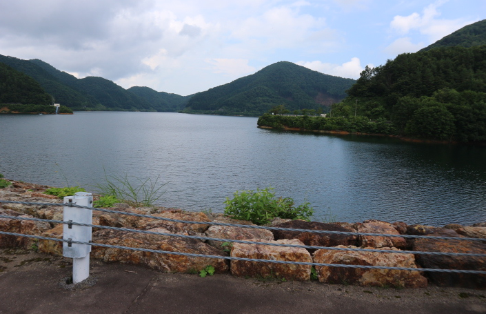 Water Dam at Ouchi-juku Fukushima, Japan.