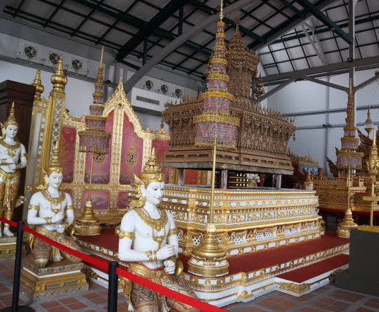 Coffins for the kings used in Bangkok Thailand.