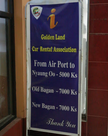 The fare for car rental at airport.