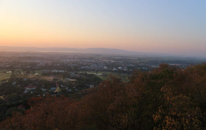 The view of Mandalay hill.