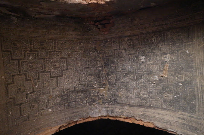 The ceiling if the temple.