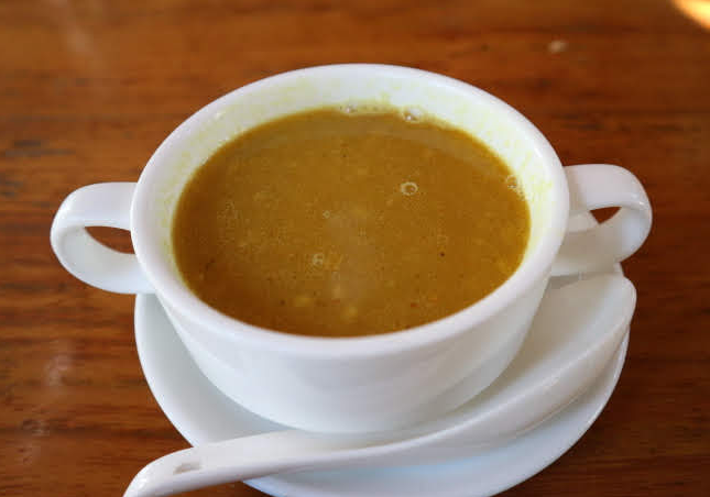 Hot soup served from the restaurant at Bagan Myanmar.