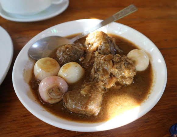 The beef curry for lunch.