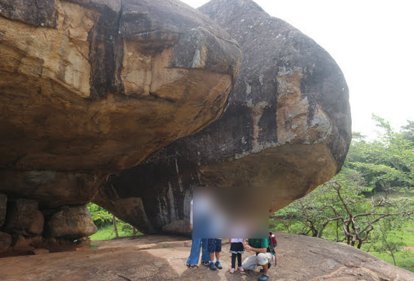 The Vessa giriya Cave Sri LAnka.