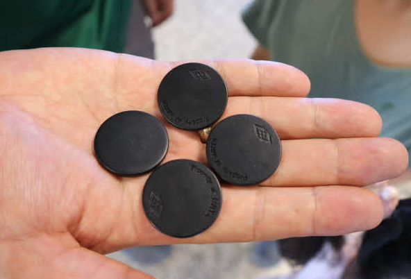 Subway train coin tickets of Thailand.