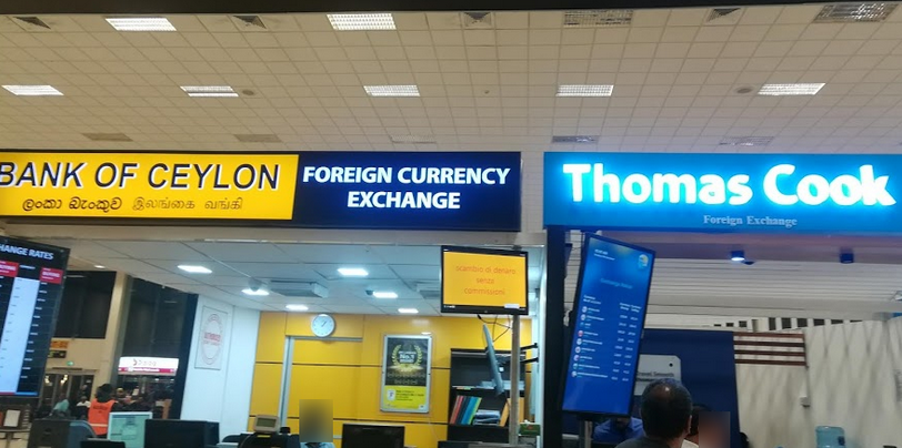 THe Currensy Excahnge at Colombo Airport.