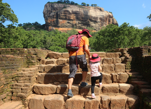 Start of our trek at Rigiriya rock.