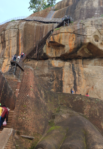 The hardest climbed at Sigiriya rock.