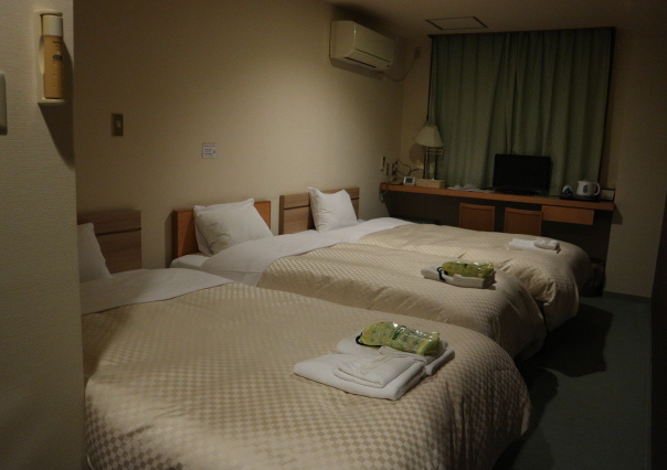 THe rooms where we stayed for our first night at Fukai.