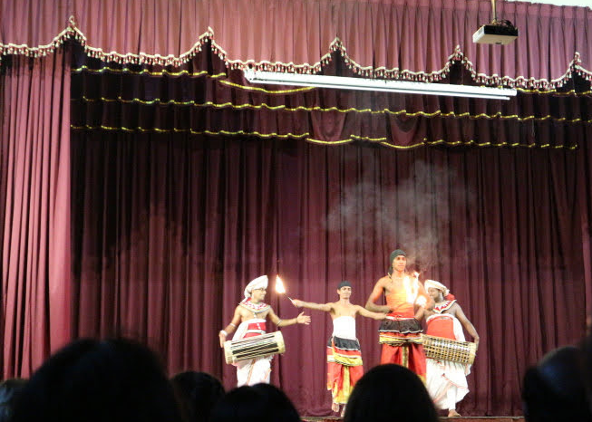 Dance act at Kandy Sri Lanka cultural center.