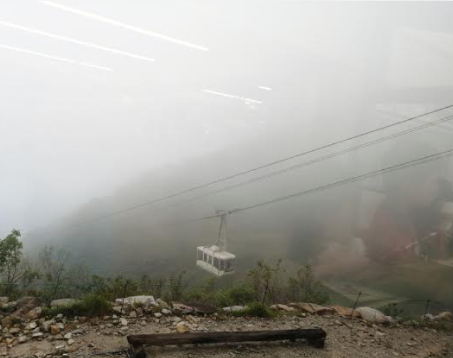 The view of the cable car.